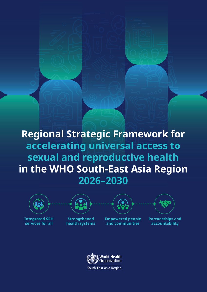 WHOSEARO's tweet photo. 📍 #RC79 | Dili, Timor-Leste
The Regional Strategic Framework for Accelerating Universal Access to Sexual and Reproductive Health in the WHO South-East Asia Region 2026-2030 📘 was launched.
It offers integrated, people-centred approaches to enhance service quality and strengthen primary health care alongside equitable access to specialised care.
It is a call to collective action, to ensure that no one is left behind in the pursuit of universal access to sexual and reproductive health.
Access here 🔗 https://t.co/DBFnqtjsEv
#SexualAndReproductiveHealth #UniversalHealthCoverage #PrimaryHealthCare #HealthForAll