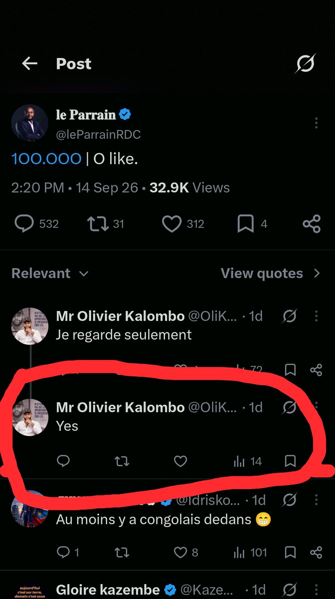 OliKalombo98's tweet photo. @leParrainRDC Voici mon commentaire avec 0 like https://t.co/faUcINivYB