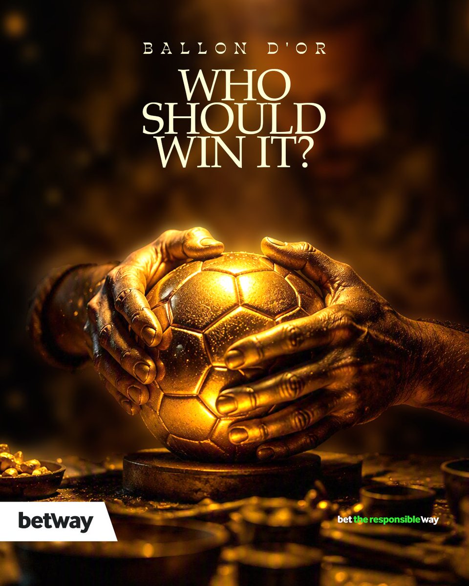 BetwayMalawi's tweet photo. 🏆40 DAYS TO THE BALLON D'OR🏆

The countdown is on. October 26 London. 

This year's race isn't a coronation - it's a high.
World cup heroics vs club dominance vs pure numbers. Rodri's Golden ball run. Yamal's genuis. Mbappe's goals and Kane's ruthless finishing. ⚽🥇

Who's YOUR pick to lift it? 👇
