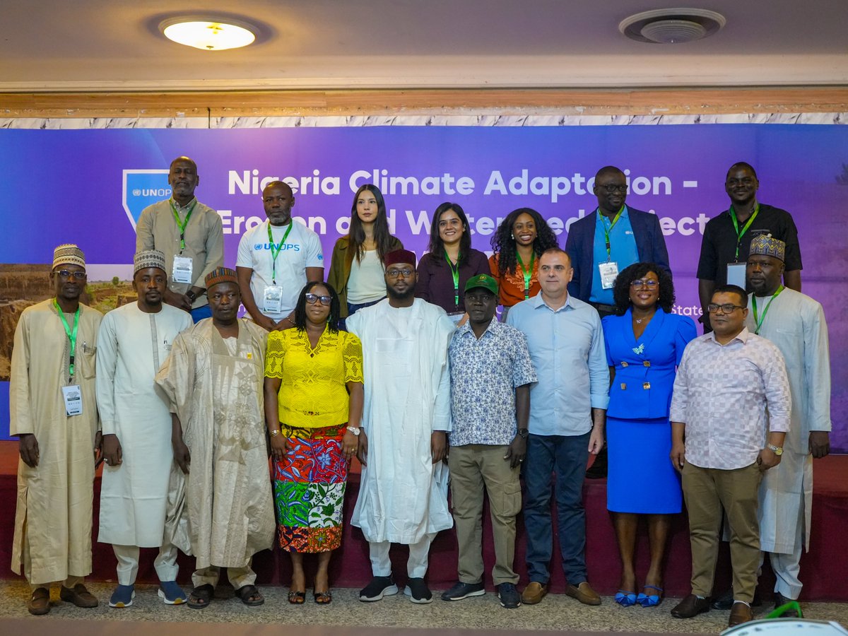 UNOPS_WestAfr's tweet photo. 🌍 Tackling erosion requires more than just infrastructure. It requires strong institutional capacities.

@UNOPS WAMCO trainers recently joined the #NEWMAP team in 📍Kano, #Nigeria, for an intensive 3-day capacity development programme! 🇳🇬

#ClimateAdaptation https://t.co/Q5jqtMMV3r