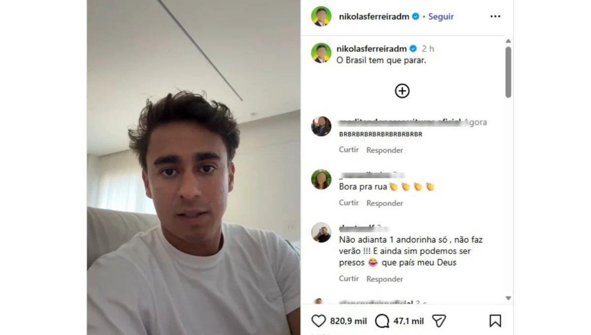 gazetadopovo's tweet photo. Nikolas convoca ato nas ruas para próxima sessão do STF sobre Moraes
#MaisLidas
https://t.co/f6SyCk8Bu1 https://t.co/CRC0g7HZUq