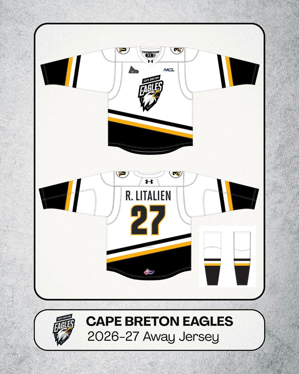 CBEHockey's tweet photo. THE SECRET IS OUT

For our 30th Anniversary Season, we’re taking it back 30 years.

We’re bringing back the original styled Eagles jersey from the 1997–98 season, the first jersey in franchise history. https://t.co/VpAMpDq3Nn