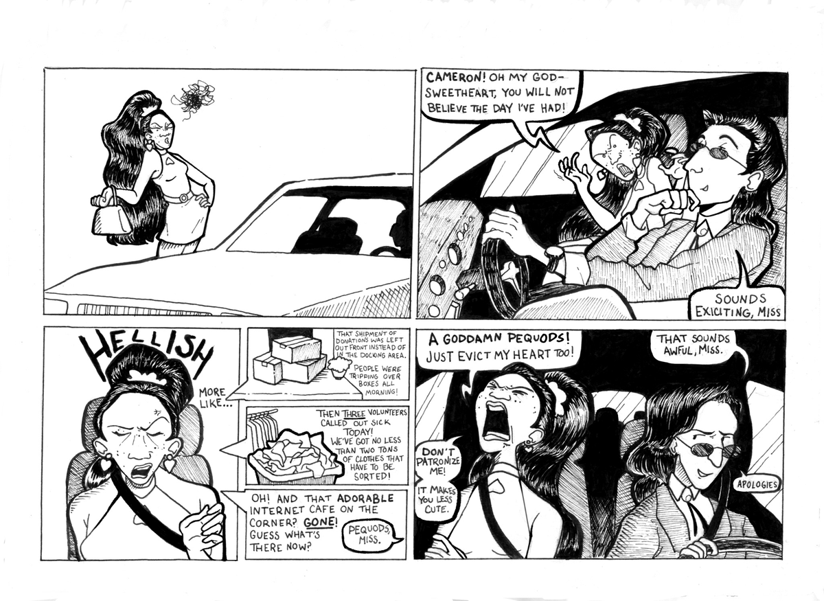 butcheeked's tweet photo. Issue 0, page 2 | Drive Me Crazy 
Caroline makes a new friend https://t.co/mkd5sVyAZM