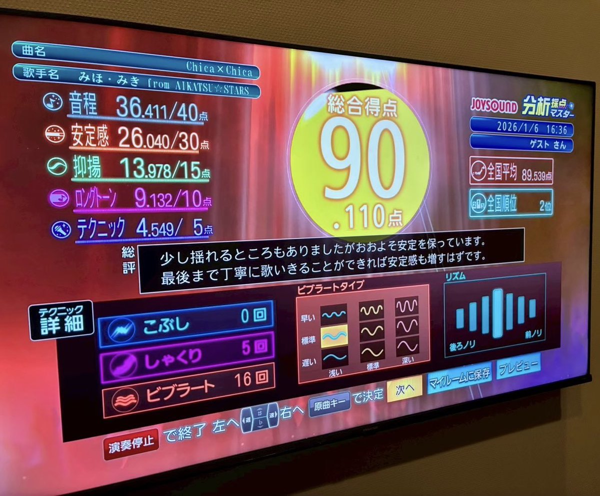 1028_S4's tweet photo. 歌うの大好きなのに最近全然カラオケ行けてないから行きたい> <♡
すごい前のだけどアイカツの曲で90点とれたから自慢⊂(ᴖ ̫ᴖ  )⊃🌟 https://t.co/TyTZKyDyJ1