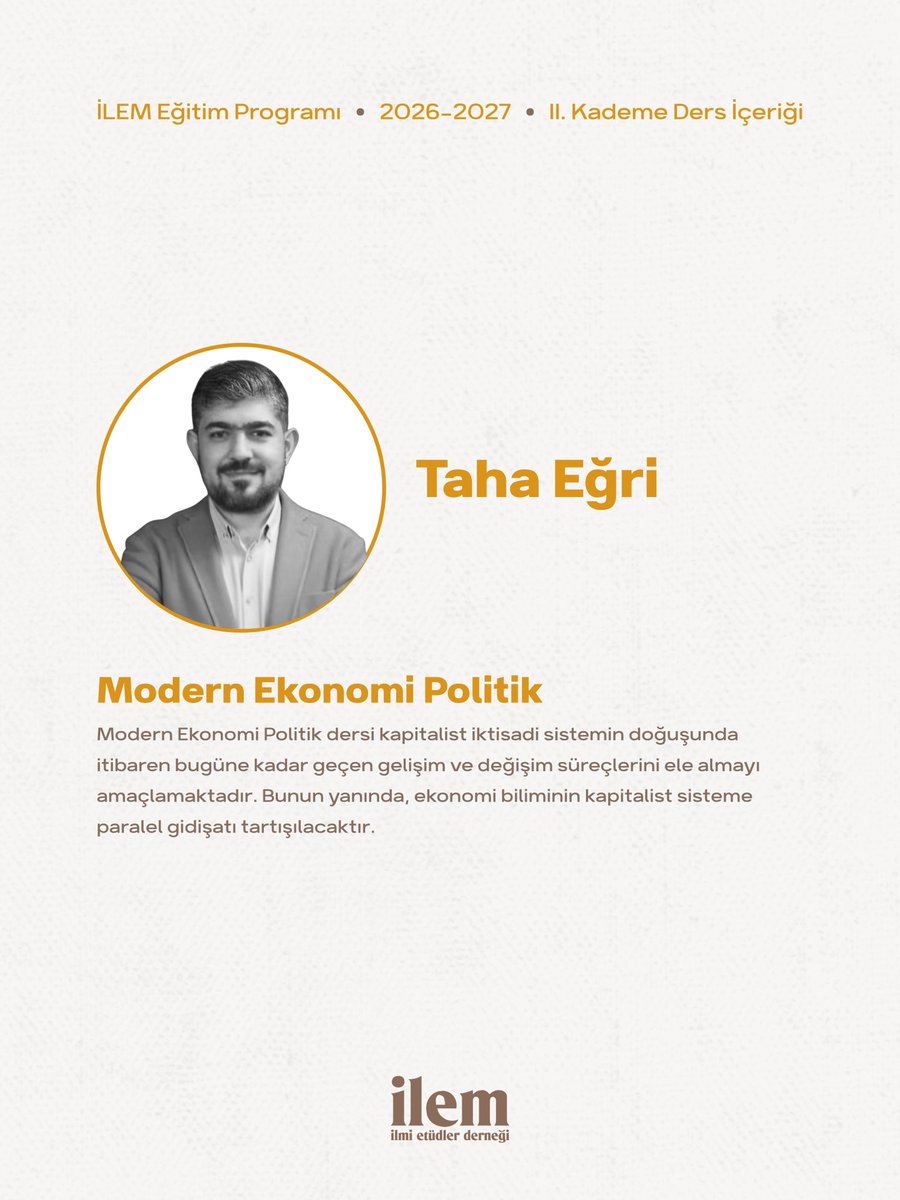 ilmietudler's tweet photo. 📣 İLEM Eğitim Programı’nda II. Kademe derslerine göz atın!

🔗 Web sitemizdeki eğitim kitapçığı üzerinden dersler ve hocalar hakkında daha detaylı bilgi edinebilirsiniz! https://t.co/eEDisCaaQj
