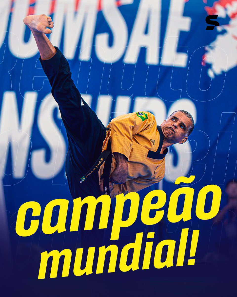 sportv's tweet photo. BRASIL CAMPEÃO MUNDIAL NO TAEKWONDO! 🥇🇧🇷

É CAMPEÃO! Renato Ribeiro foi campeão mundial de Taekwondo Poomsae, na madrugada desta quarta-feira (16), em Chuncheon, na Coreia do Sul. O brasileiro derrotou o coreano Hakgyu Kim na grande final da categoria Sub 65 anos. Esta é a primeira vez que o Brasil chega ao lugar mais alto do pódio nessa modalidade do Taekwondo. VAMOO, BRASIL!!!!

📸: primetkd9 /Instagram

*Contém texto alternativo

#TaekwondoNoSportv #RenatoRibeiro #TaekwondoPoomsae #CampeaoMundial