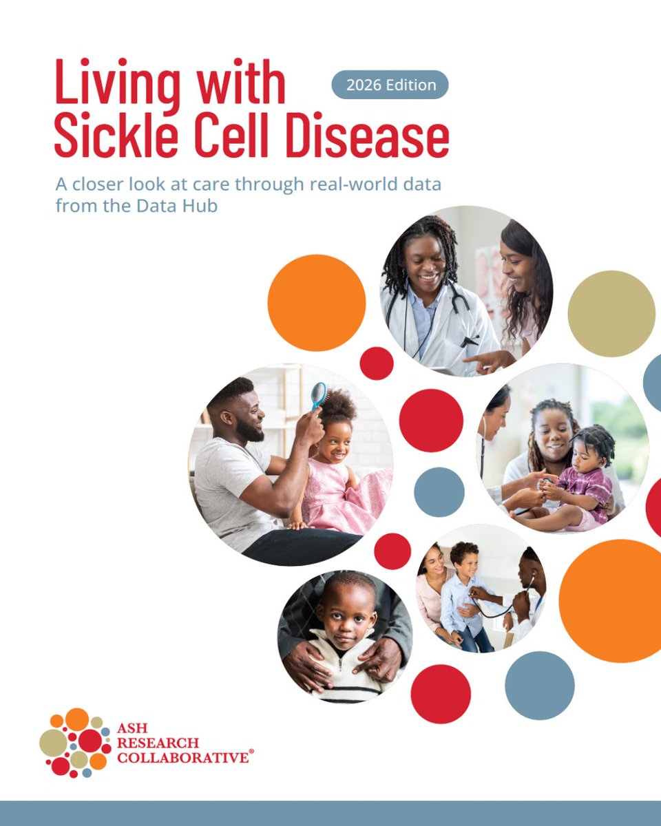 ASHCollab's tweet photo. The 2026 Data Hub Living with Sickle Cell Disease Report is here! Drawing on 2025 data from 12,164 individuals living with SCD at 20 hospitals across 12 states, the report explores SCD complications, preventive care, hospital use, mental health, and more. 
https://t.co/tin8AN1fiK https://t.co/HdM9JDYg44