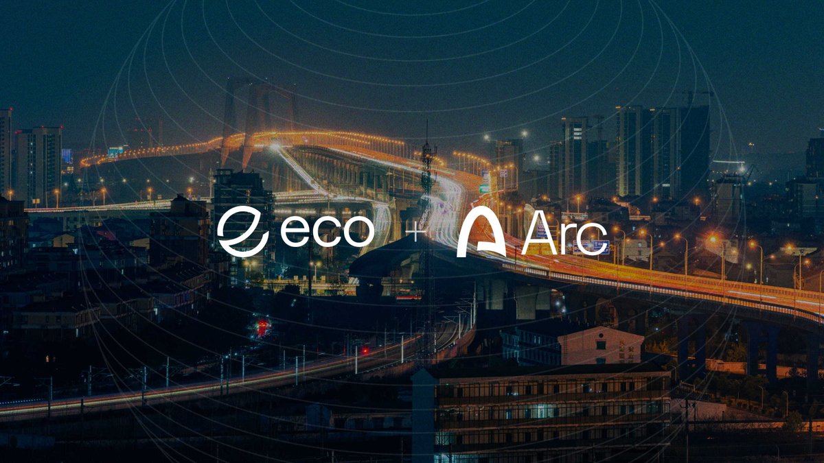 eco's tweet photo. Eco is live on @Arc, alongside its mainnet launch!

Arc runs on stablecoins as gas, starting with @USDC, with sub-second settlement and dollar-priced fees.

Eco is building on Arc to connect the open, EVM-compatible L1 chain to the rest of the market: real-time stablecoin transfers between Arc and every major chain, through one integration.

Explore the Arc ecosystem: https://t.co/wKfQyeatkV
