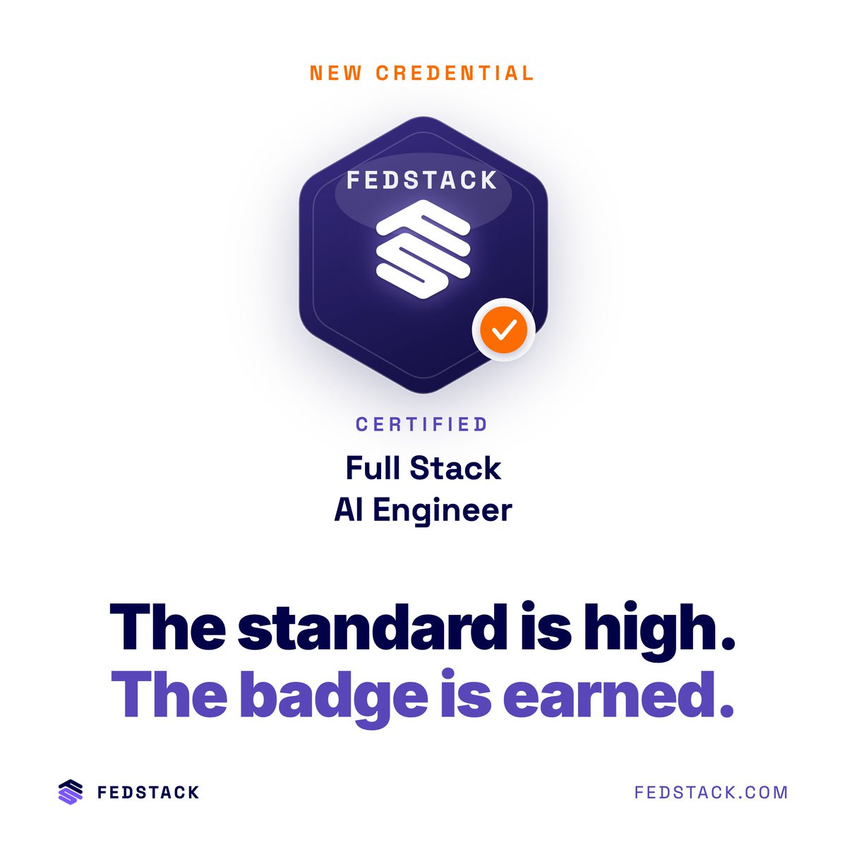 FedStack's tweet photo. The standard is high. The badge is earned.

#Fedstack #EliteIsEarned https://t.co/w3VdI1wUHc