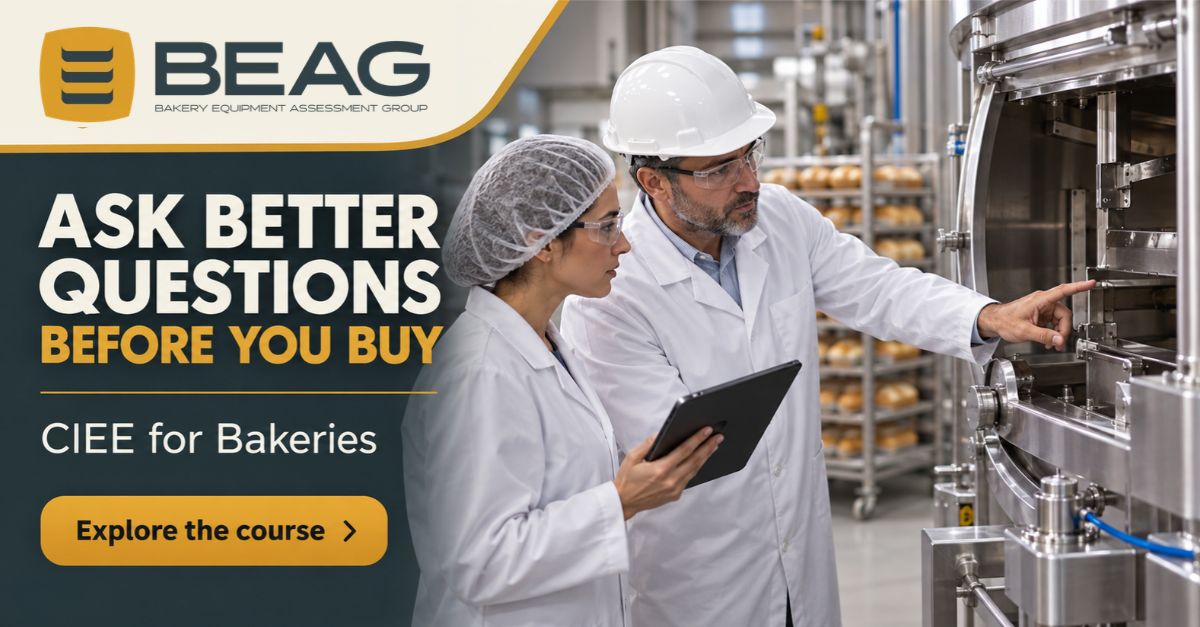 theBEAGroup's tweet photo. BEAG’s Certified Internal Equipment Evaluator course helps bakery professionals understand how to assess baking equipment against the ANSI/ASB Z50.2 industry standard. Explore CIEE for Bakeries:
https://t.co/u8uKeSQT0f

#BakeryEquipment #SanitaryDesign #CommercialBaking https://t.co/PjeFLsGhwS