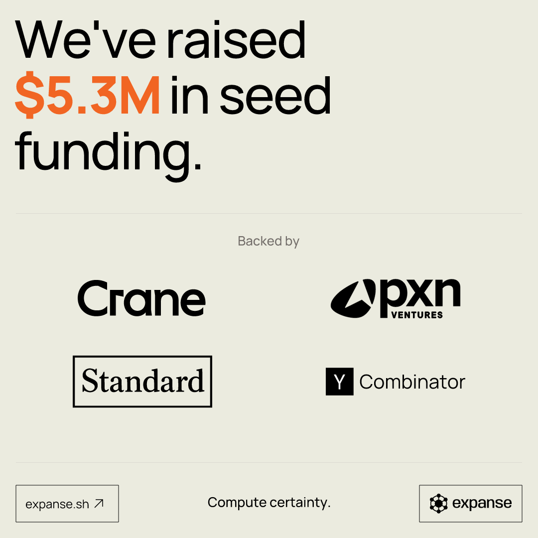 nkdem_b's tweet photo. $5.3M seed for @ExpanseCompute , led by @crane_vc  with PXN Ventures. Expanse predicts exactly what an AI workload needs before it runs, so teams get as much as twice the work from the same hardware. Full story: https://t.co/xXDBxSt5Fo https://t.co/AOJAK89g9r