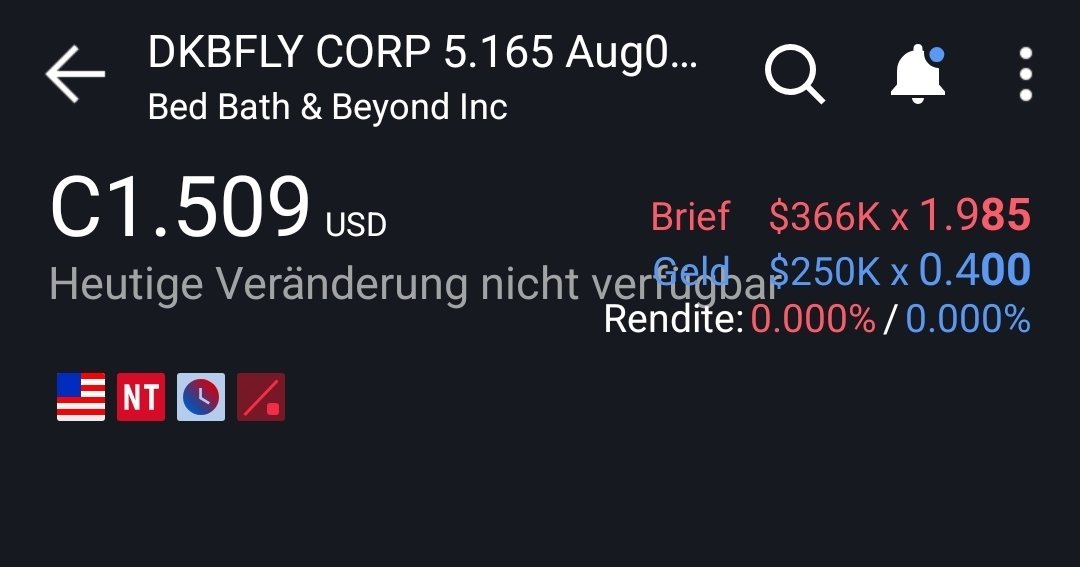 Knut1909's tweet photo. #BBBYQ #BUTTFQ DK-BUTTERFLY Bonds 44s climbed again after yesterday climb of 100% to 1.3 now at 1.5 @koebbel741 👀 https://t.co/L24BeZs8Sr