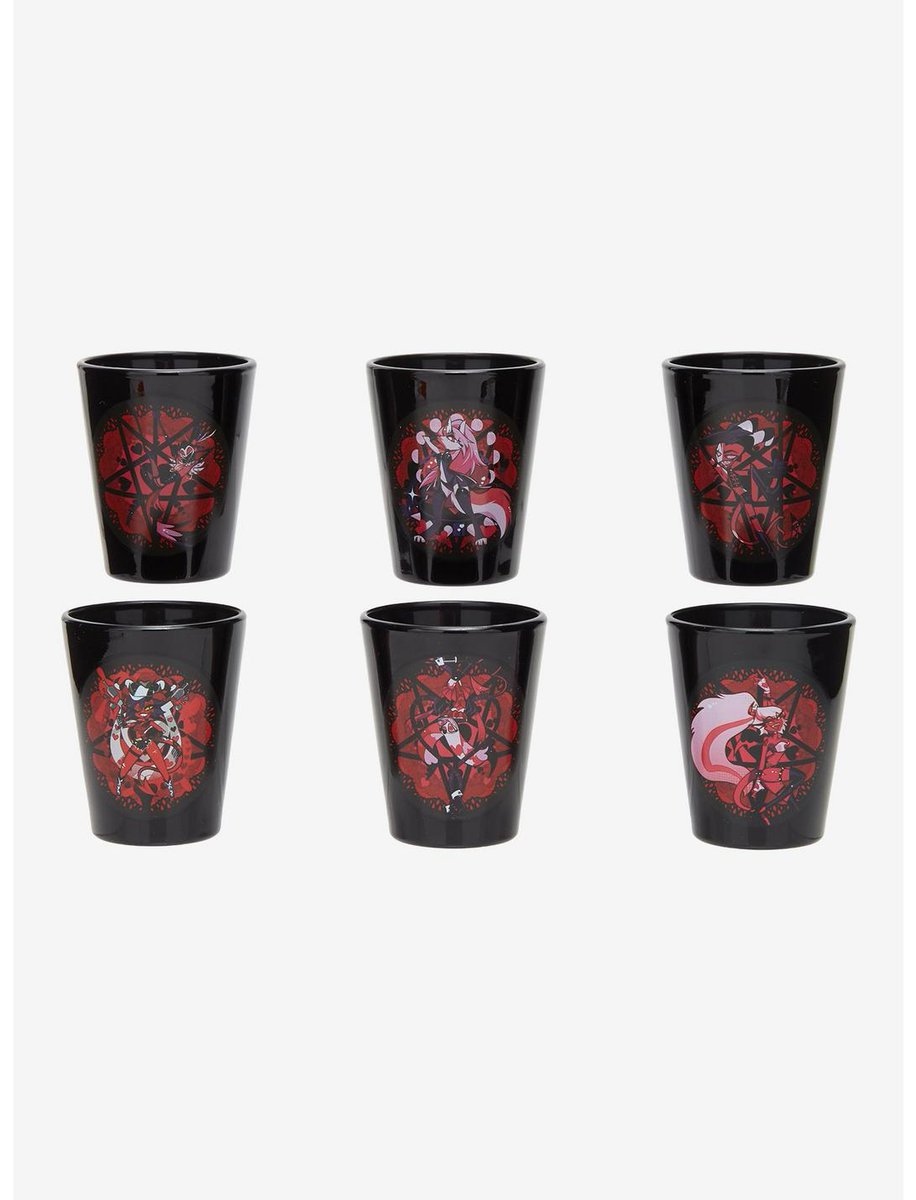 eucheon's tweet photo. Now Available on the Hot Topic Website: Helluva Boss Character Blind Box Mini Glass (Yes I know, I know) #HelluvaBoss #HotTopic #Merch https://t.co/ze6iPQZq9r