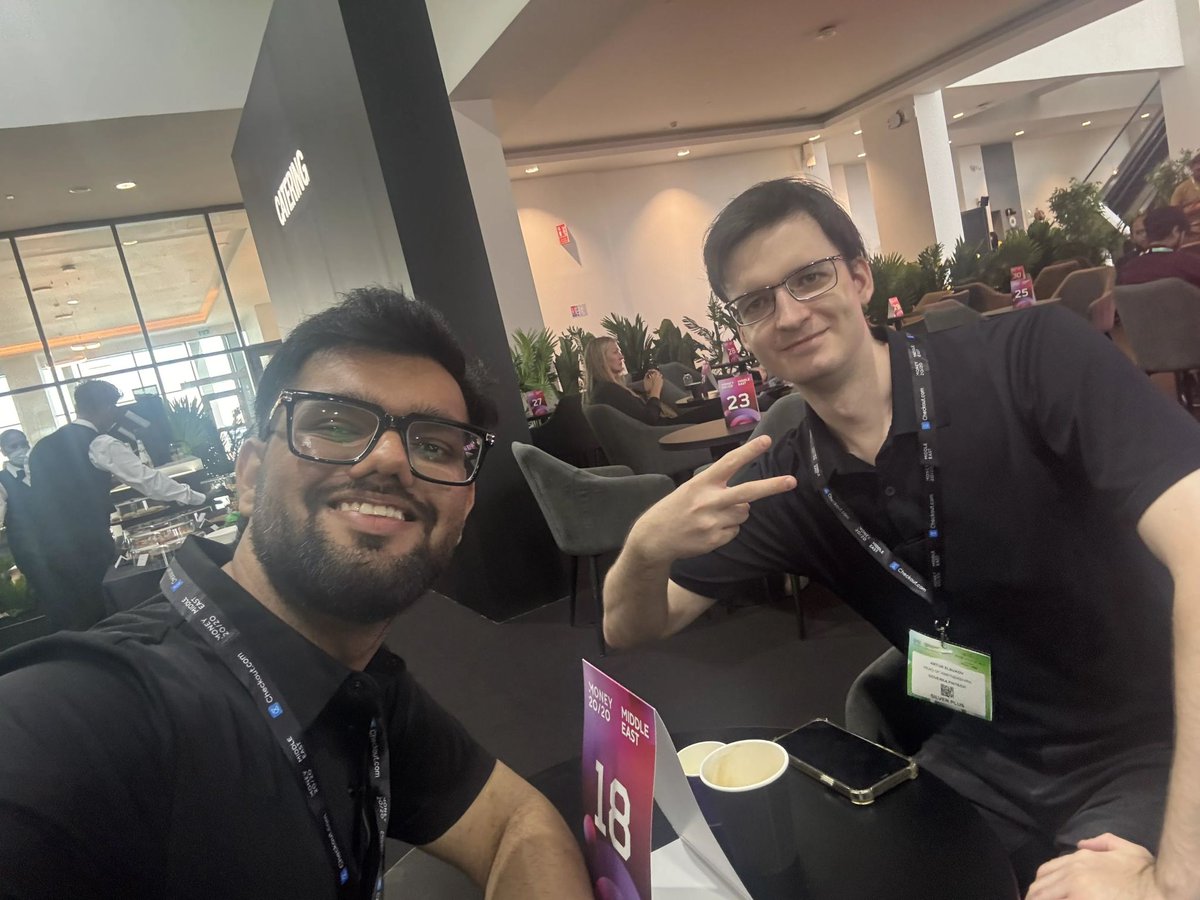 echomoneyHQ's tweet photo. Wrapping up @money2020_me! 🚀 

Jasnoor and Aditya have been on the ground for the past 3 days talking about stablecoins, global payments, and what is next for finance.

A huge thanks to everyone who spent time with us and shared a great conversation. 🤝

Next up ✈️: @token2049. https://t.co/vyLDupypIC