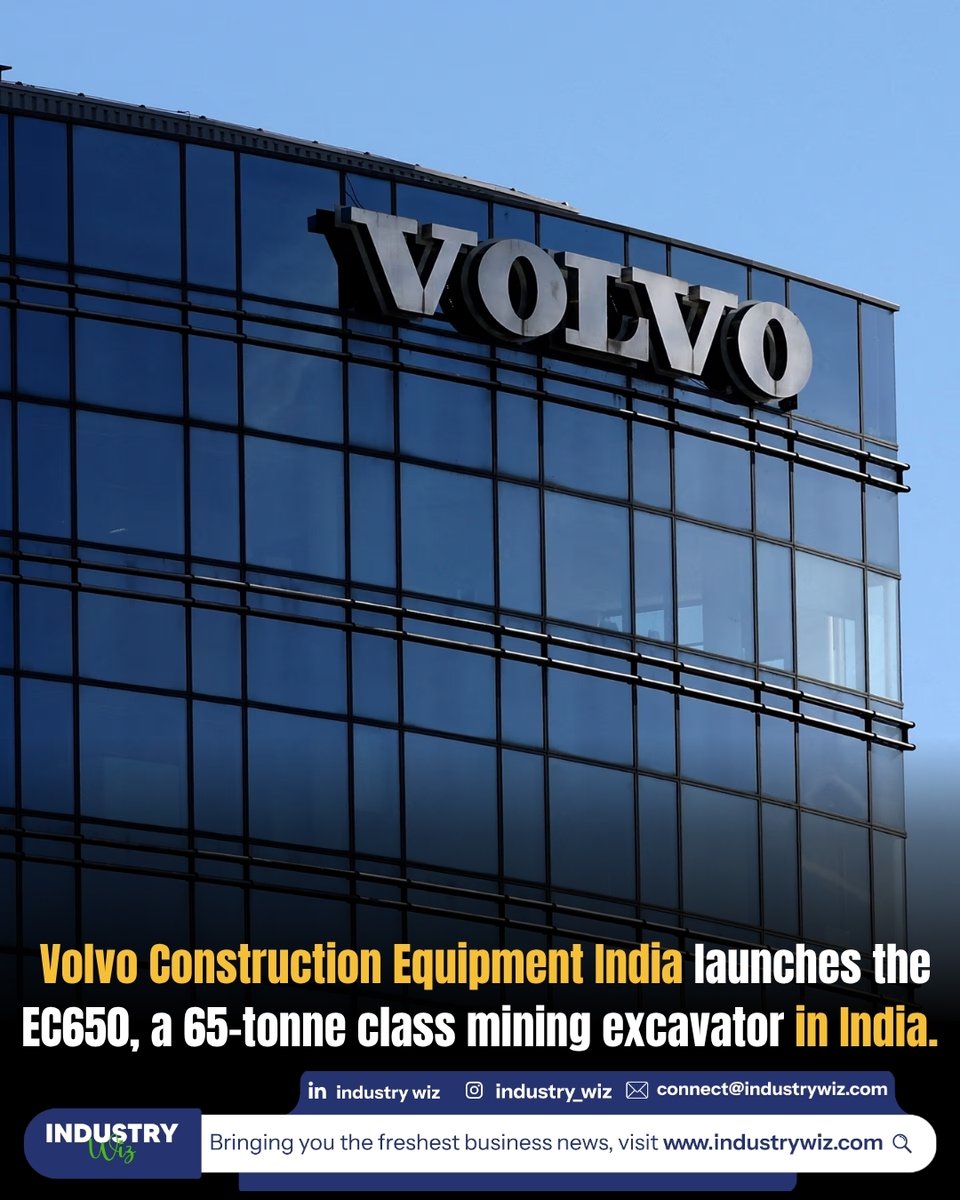 Industry_wiz's tweet photo. Volvo Group CE launches the EC650 65-tonne mining excavator in India.
#VolvoCE #EC650 #MiningEquipment #MiningIndustry #ConstructionEquipment #Excavator #HeavyEquipment #BaumaCONEXPOIndia #Infrastructure #IndustryWiz https://t.co/f4CE8UETEY