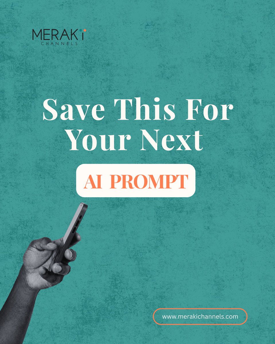 MerakiChannels's tweet photo. SAVE THIS FOR YOUR NEXT AI PROMPT

#fyp #goviral #trending #viral #aiprompt https://t.co/kAtiYxylDg