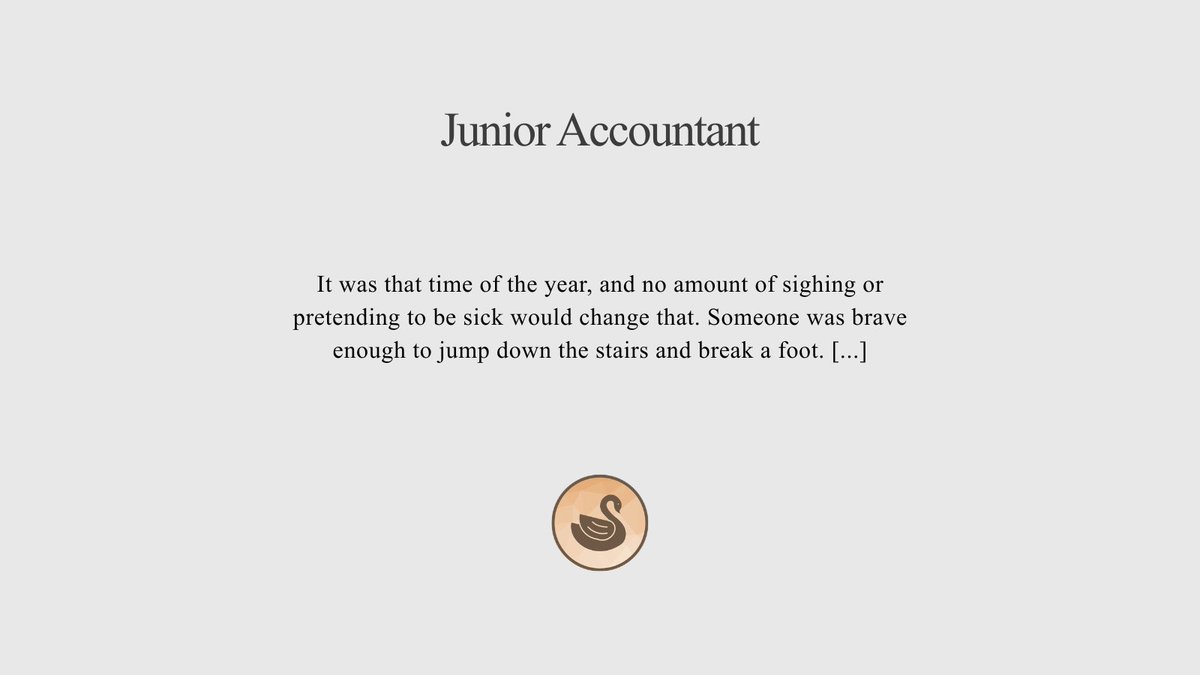 tabby_swan's tweet photo. This short story is dedicated to everybody who had to deal with a difficult client at work. ๐
https://t.co/YNY5i3FuwH
#writingcommunity #readingcommunity #fantasyblog #fantasywriter #WIP #authorslife #amwriting #bloggergirl #fantasyshortstory https://t.co/rmnxfhIzrP