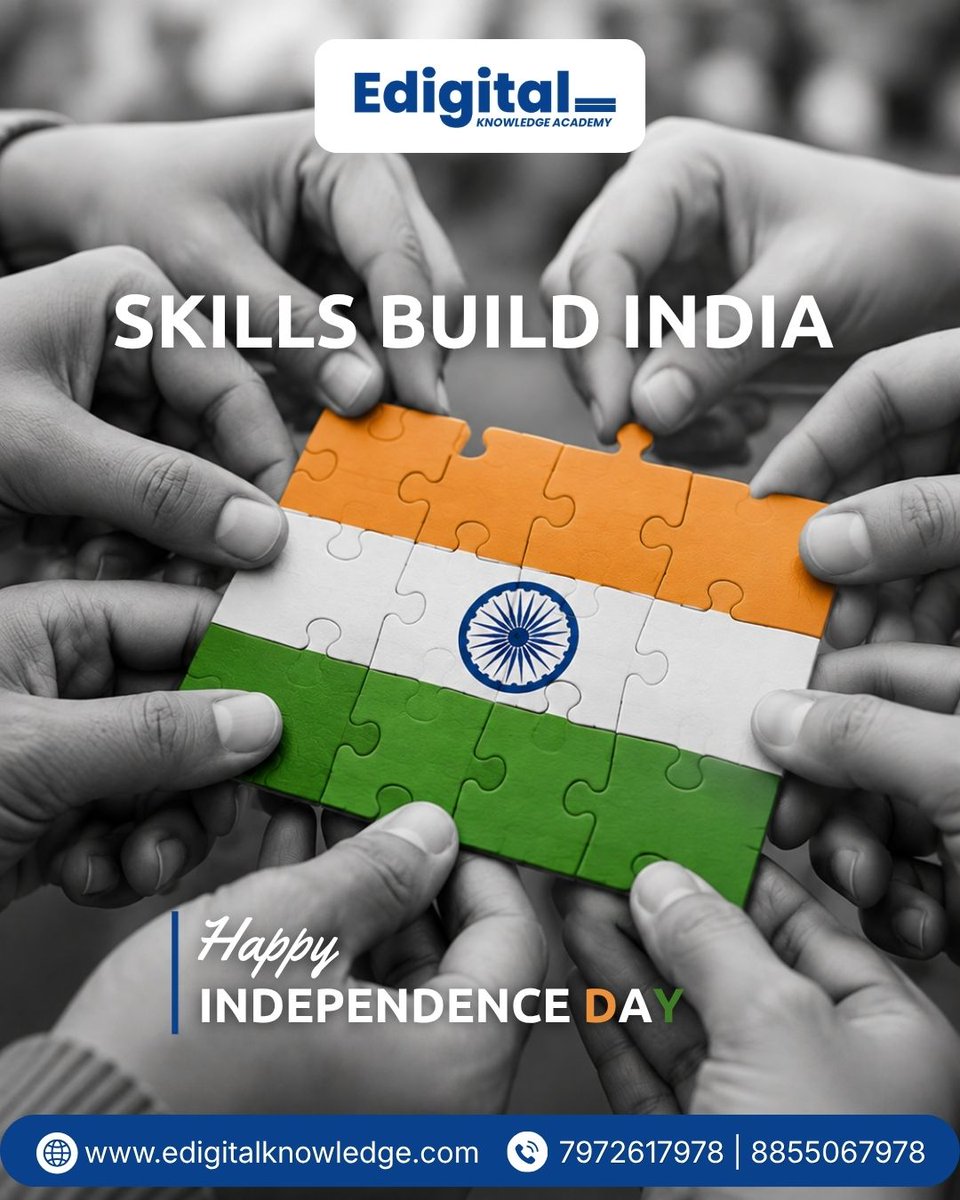 PrestonDevgek's tweet photo. Freedom gives us the power to dream; skills give us the power to achieve those dreams. This Independence Day, let’s celebrate the unity, knowledge, and talent shaping a stronger, self-reliant India. At Edigital, we empower students with practical, https://t.co/h7ILqOxyUH