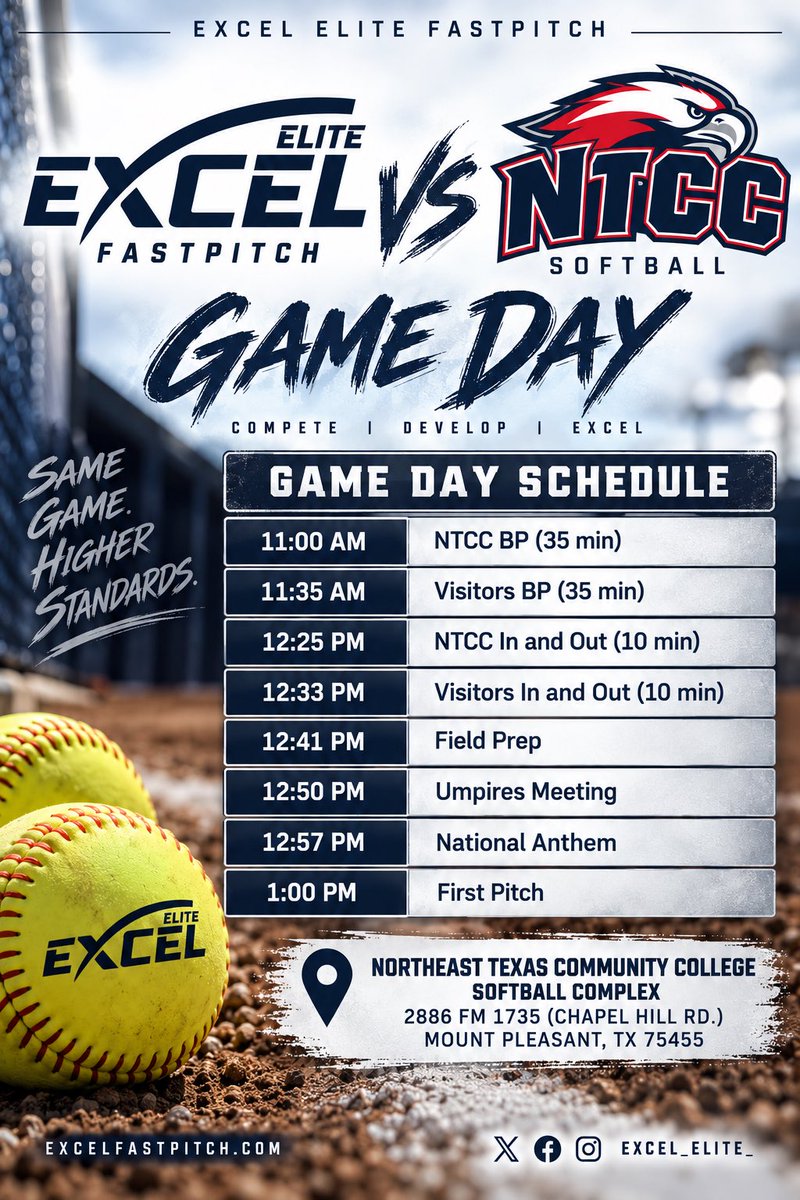 EXCELFASTPITCH's tweet photo. Saturday schedule ⬇️ https://t.co/91xdd41MRT