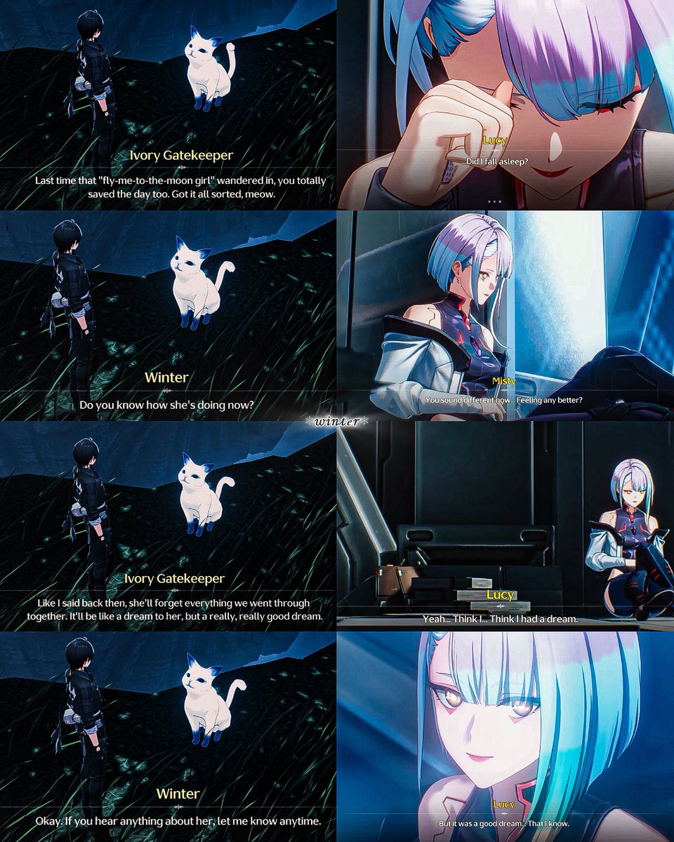 winterhonami's tweet photo. LUCY MENTIONED 😭😭😭 I LOVE THAT THIS EVENT ALSO CATCHES UPDATES ON HOW LUCY IS DOING EVER SINCE THE EDGERUNNERS COLLAB 🥹🥹🥹 #WutheringWaves #WuWa #CyberpunkEdgerunners https://t.co/9PONdYzBPx
