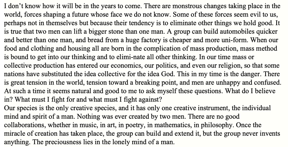 sayanniething's tweet photo. College professors, this is what you put in your syllabus as “Policy on AI Usage.”

From John Steinbeck’s EAST OF EDEN (1952)— https://t.co/K5HZ8VePET
