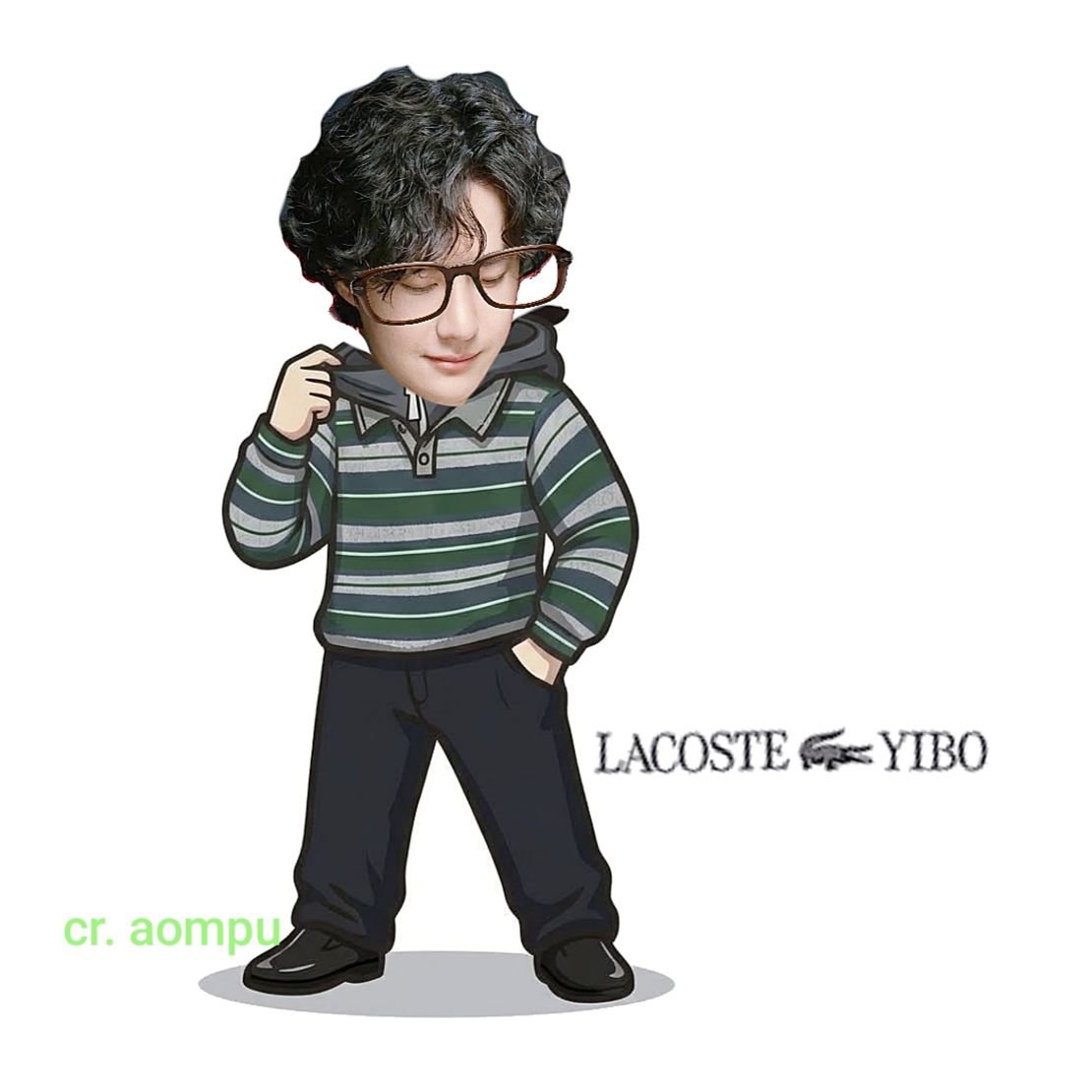 aompu's tweet photo. "     Lacoste X YIBO     "
#WangYibo #หวังอี้ป๋อ 🐊💚
#WangYiboxLacoste https://t.co/oQn056v0ce