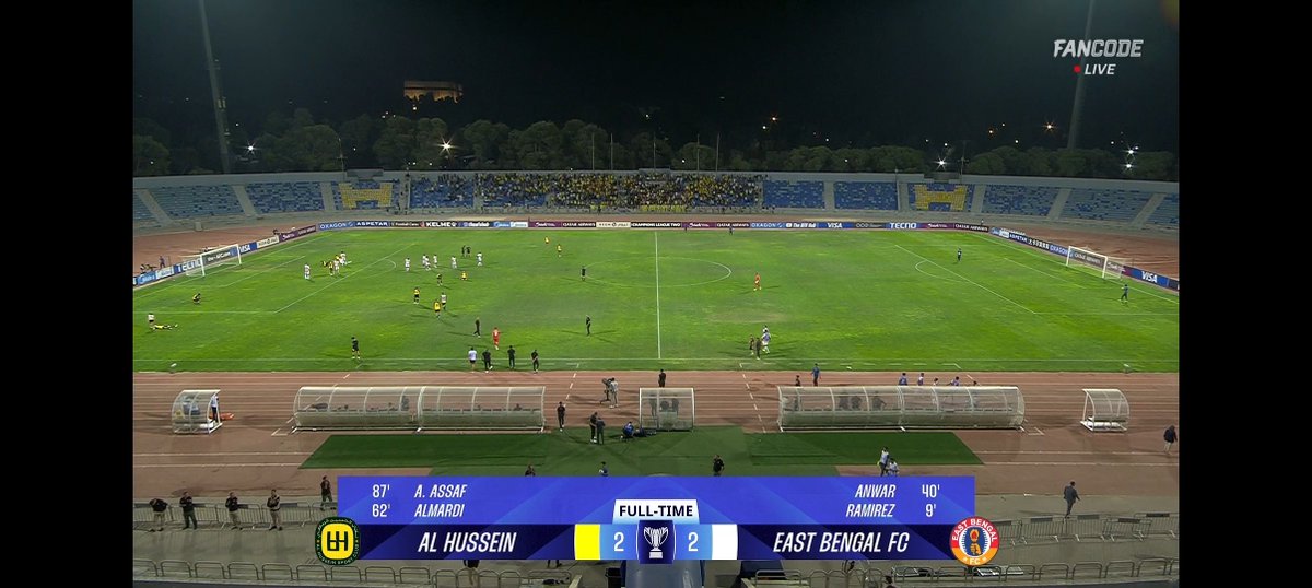 Sidharth_World_'s tweet photo. Champions of India East Bengal FC ๐ฎ๐ณ and Jordanian champions Al-Hussein Irbid ๐ฏ๐ด played out an entertaining 2-2 draw in the opening match of the AFC Champions League Two, Dani Ramirez pounced on Yazeed Abu Lailaโs save to put East Bengal ahead,
(1/3)
#HUSvEB https://t.co/m3EULII418