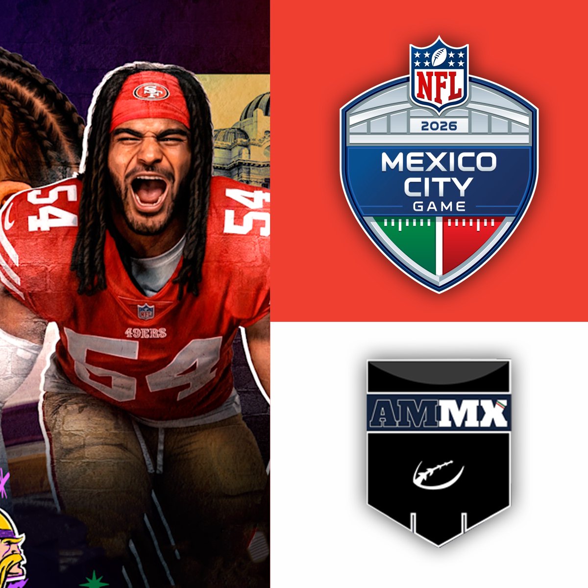 AmeAloMex's tweet photo. ¡¡Rifa Boletos NFL México!!

¡Nos juntamos con @AguilaPicks1 para rifar 2 boletos para el juego de en CDMX entre 49ers y Vikings!

Reglas:
1) Sigue a @AguilaPicks1.
2) Dar like y repost a esta publicación.
3) Responde a esta publicación con tu equipo.

Ganadores anunciados 1 Oct https://t.co/ebYTxtRxsk