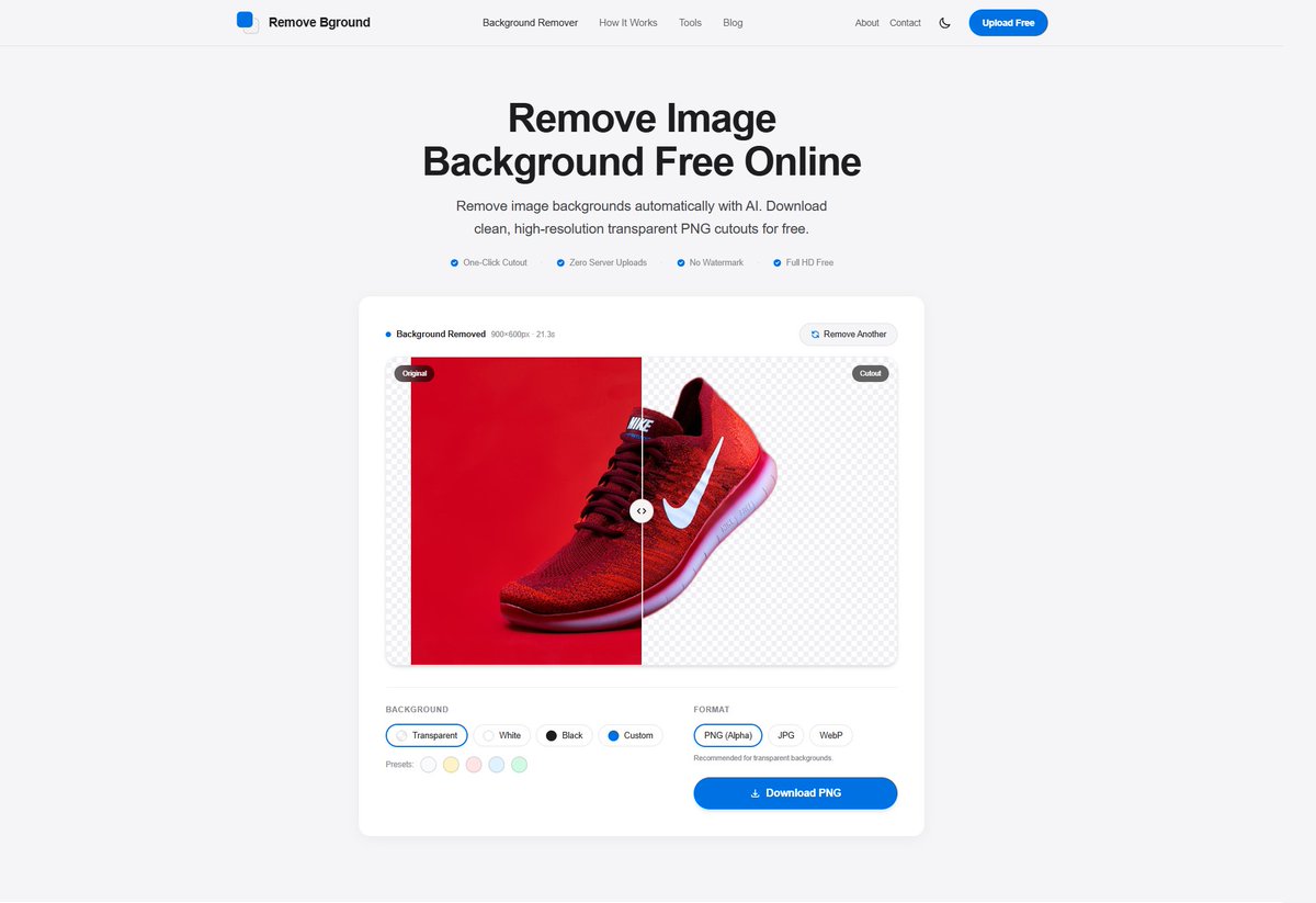 removebground's tweet photo. It’s live. 🚀

Meet RemoveBground.

AI-powered background removal in seconds.

Upload → Remove → Download.

Try it free 👇

https://t.co/jCphJTlpPO https://t.co/N303uDoE69
