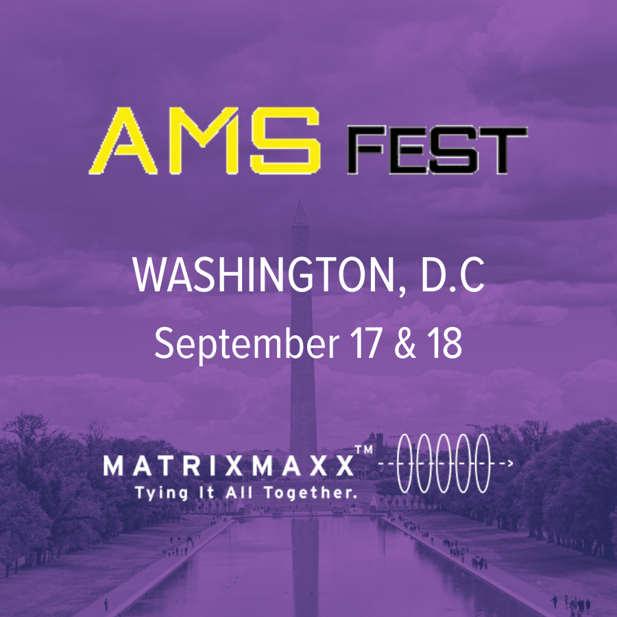 MatrixGroup's tweet photo. AMS Fest DC 2026 is coming just in time to show off MatrixMaxx 26.1’s new features!

If you’re coming to AMSFest, please join us for one of our demos!

📅 Thursday, September 17th: 9:40 am – 10:20 am
📅 Friday, September 18th:1:20 pm – 2:00 pm

Learn more: https://t.co/aVfFvJCRpl https://t.co/g2imzIDSt8