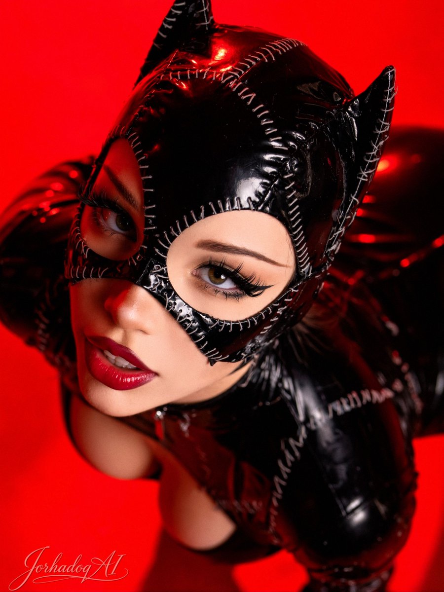 Jorhadoq_AI's tweet photo. ✨Alice Delish✨I am Catwoman, Hear me roar😻[AI Fan Art] @AliceDelish https://t.co/lSqWd2dFX5