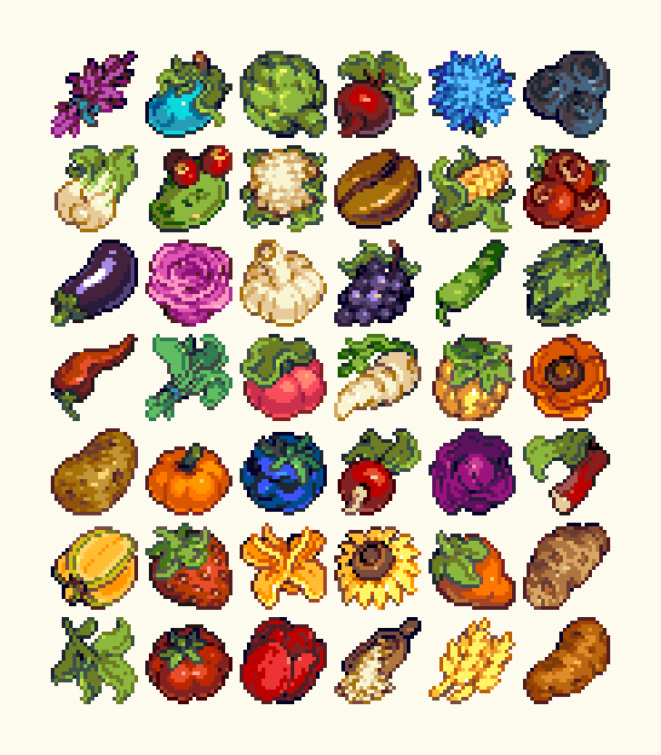 thisislux's tweet photo. thinking about stardew valley crops https://t.co/hP3aPpLbcV