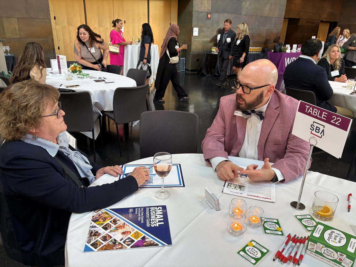 sba_minnesota's tweet photo. Great energy at #WBDC40's Stronger Together celebration in Minneapolis! 🎉 SBA MN was on-site at the McNamara Alumni Center connecting women entrepreneurs &amp; small biz owners with capital, contracting &amp; resources. Cheers to 40 years of impact — and everything forward! 🤝 https://t.co/PTQRcmnBpZ