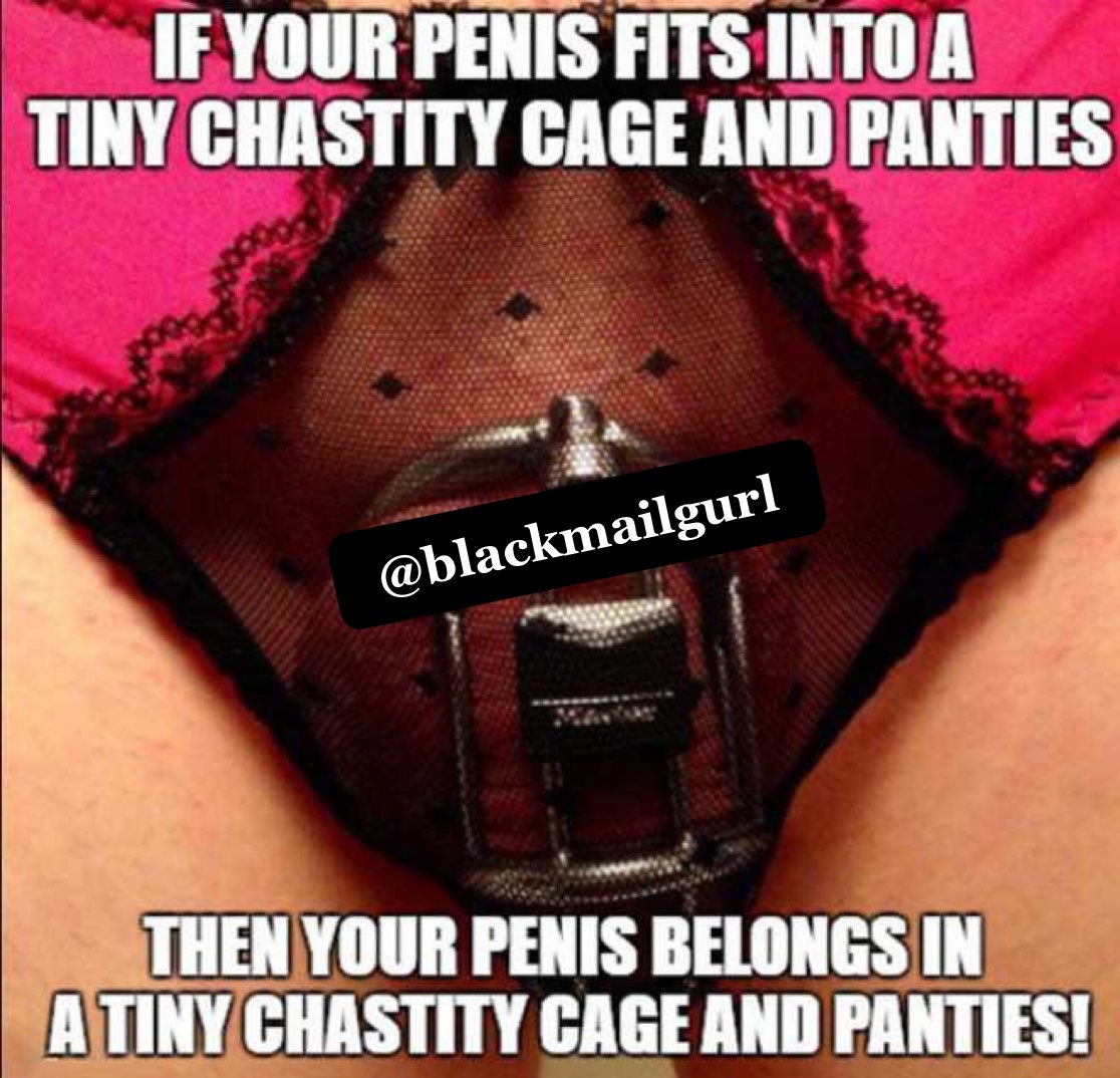blackmailgurl's tweet photo. Does your tiny lil clit fit in that cage?
#sissy #sissyintraining #sissyslave #femdom #blackmailgurl https://t.co/qiygNI1dti