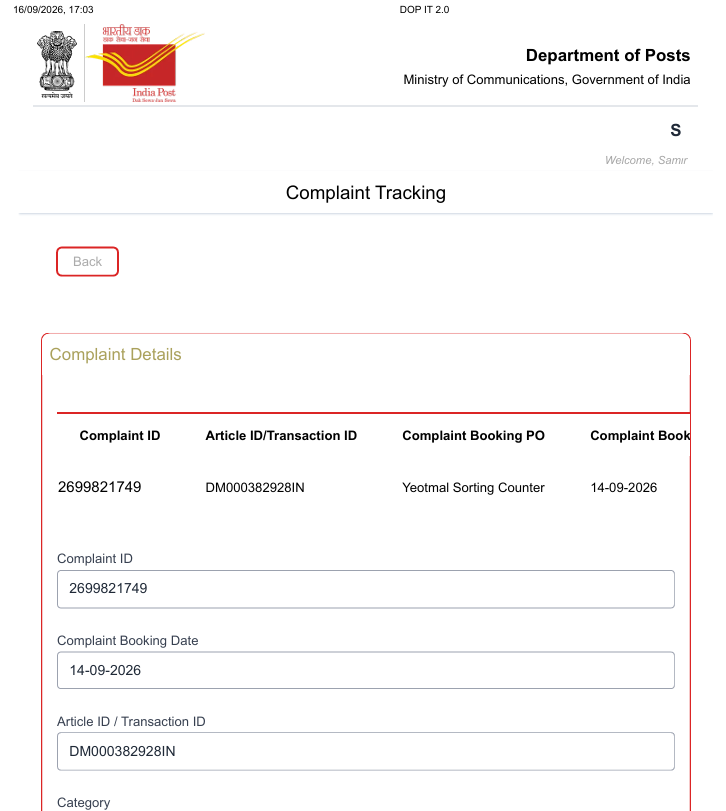 BeingSamirShekh's tweet photo. @IndiaPostOffice  @PMOIndia  @DoPTGoI  @ECISVEEP 
ID Card is showing as delvred on 05.9.26 bt I hv not received it.
Complaint raised, but no resolution has been received. Requesting urgent investigation and proof of delivery.
#IndiaPost #VoterID #EPIC #Grievance #CitizenRights https://t.co/ZcbI3e812n