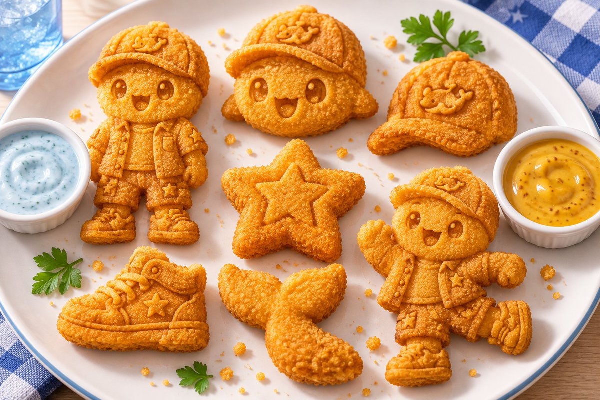 Gremsworkshopv2's tweet photo. New Prompt time!💚

Turn your character into a set of fun novelty shaped chicken nuggies!

Prompt in the comments ⬇️ https://t.co/bjVwCvqfKf