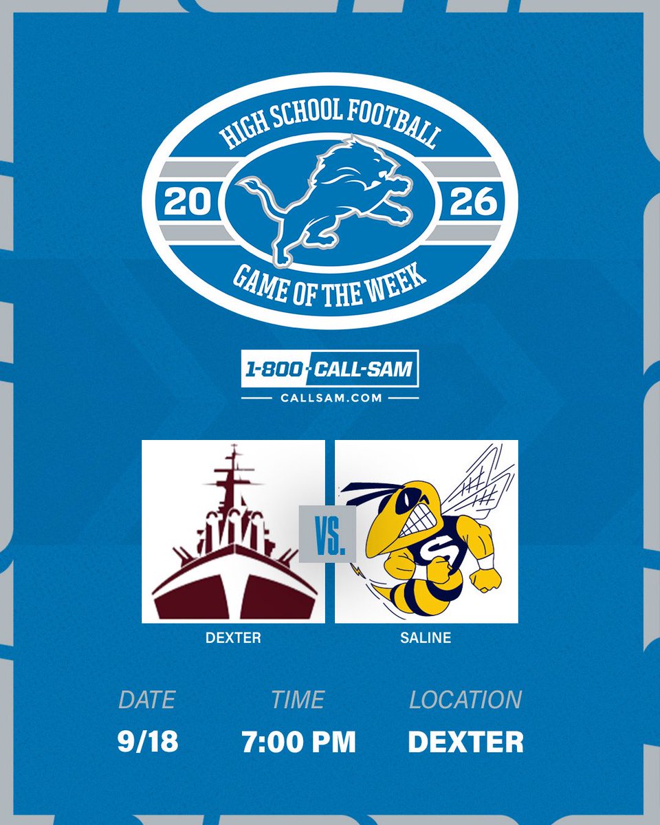 SalineFootball's tweet photo. Game of the week‼️🐝 This Friday at Dexter, 7pm
#GoHornets | #OurTime https://t.co/k5phCuGCpe