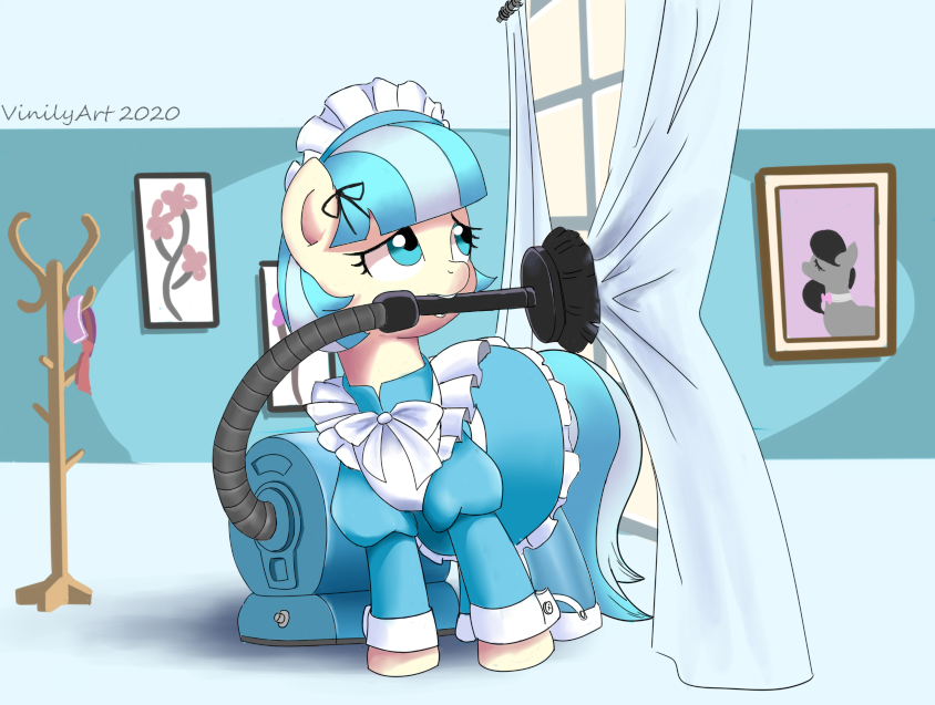 VinilyArt_D's tweet photo. Coco pommel maid: “Vrrrrrrrrr…shluuuurp… frrrrrrr…" https://t.co/NLjCDPTtXV