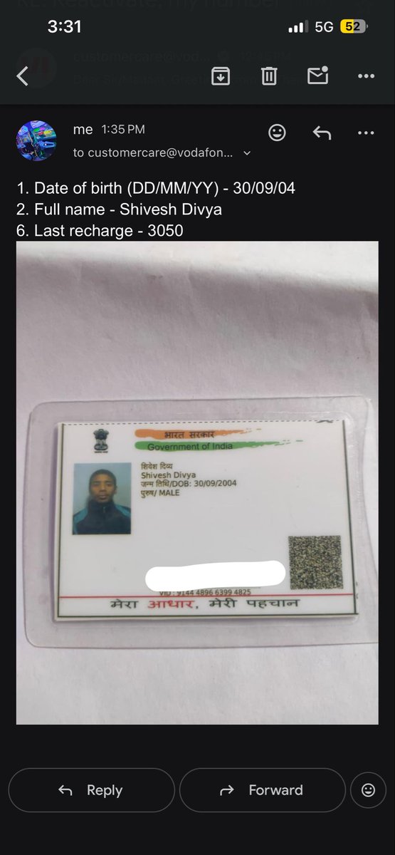 Shivesh120's tweet photo. @ViCustomerCare  please reactivate my number as soon as possible, today whole day i disturbed because of this. I also provided you everything via mail and in twitter dm also but no one resolved my problem yet https://t.co/tNpMnsaw4V