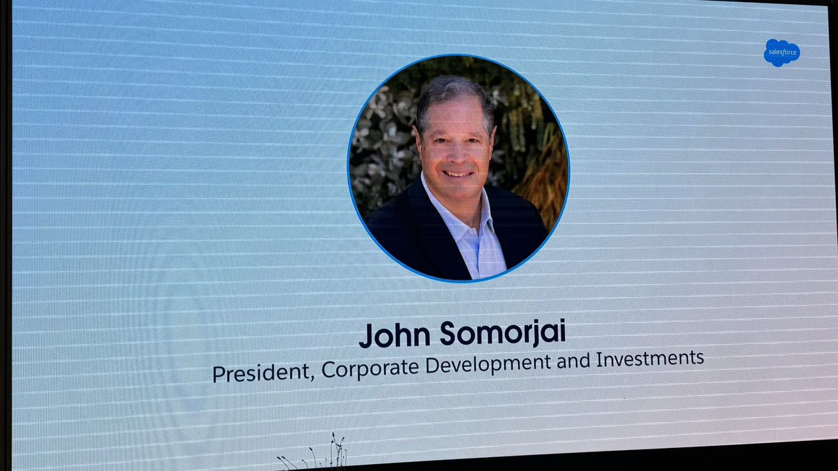 rwang0's tweet photo. MyPOV: @jsomorjai President Corporate Development and Investments @salesforce 

750 company investments in 31 countries 

#DF26 #SalesforceAR https://t.co/eqnMMYanV5