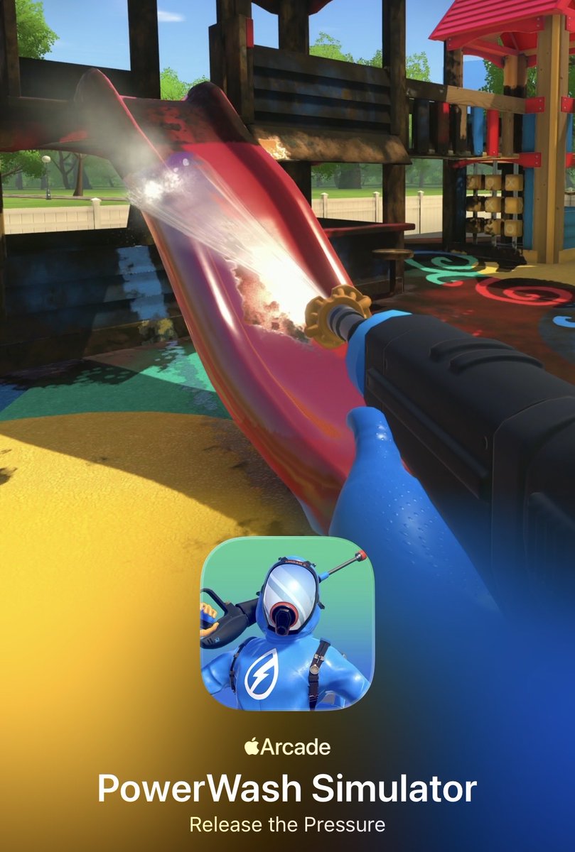 AppleGamerDuo's tweet photo. PowerWash Simulator 

Release the Pressure

Apple Arcade https://t.co/aZ62hIaoTM Ad. https://t.co/MbJhAwexs4