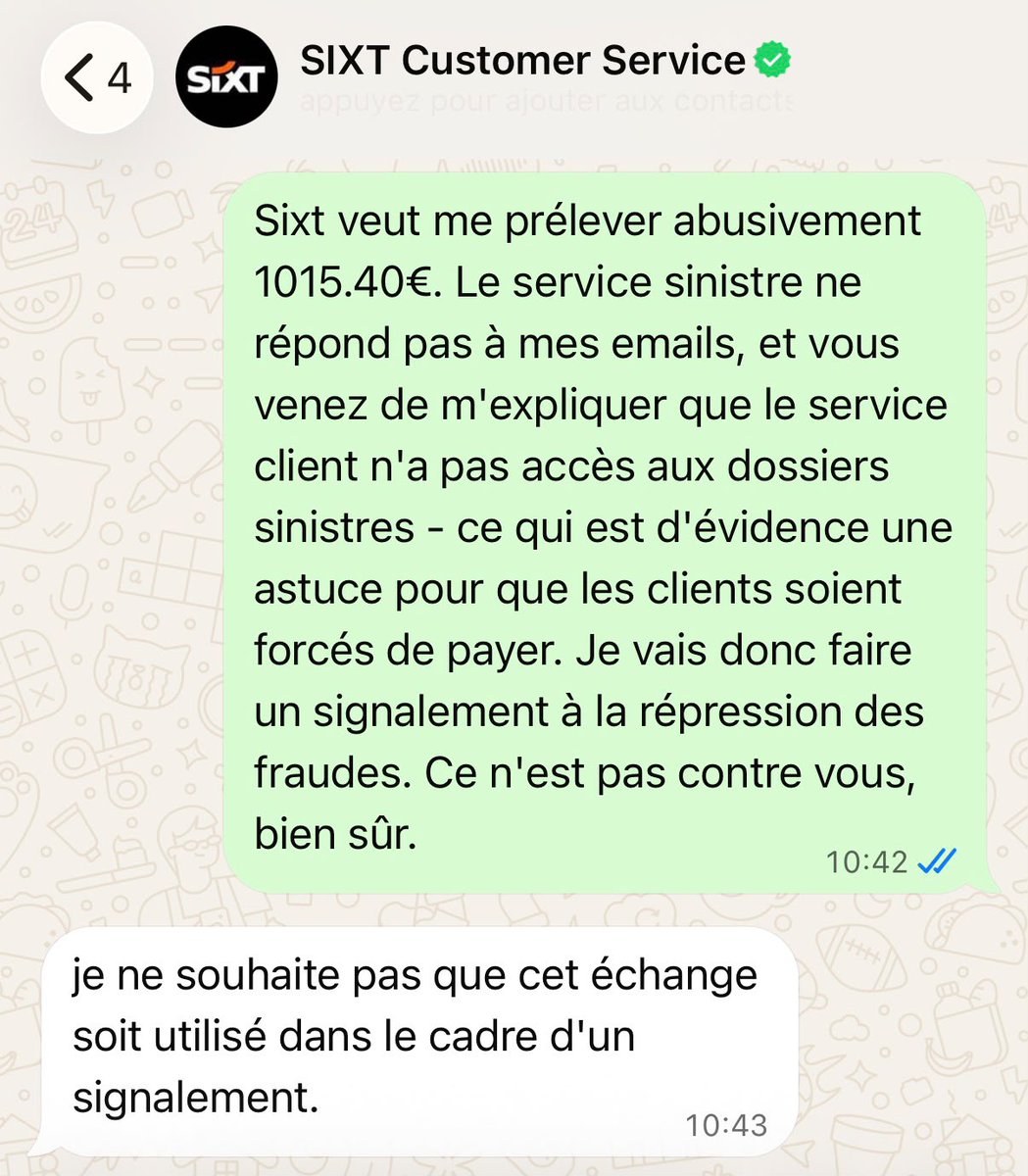 MorganBrv's tweet photo. Alors désolé @SixtFR mais ce n'est pas comme ça que ça marche :) @SignalConso https://t.co/m9vk4Y5vCQ