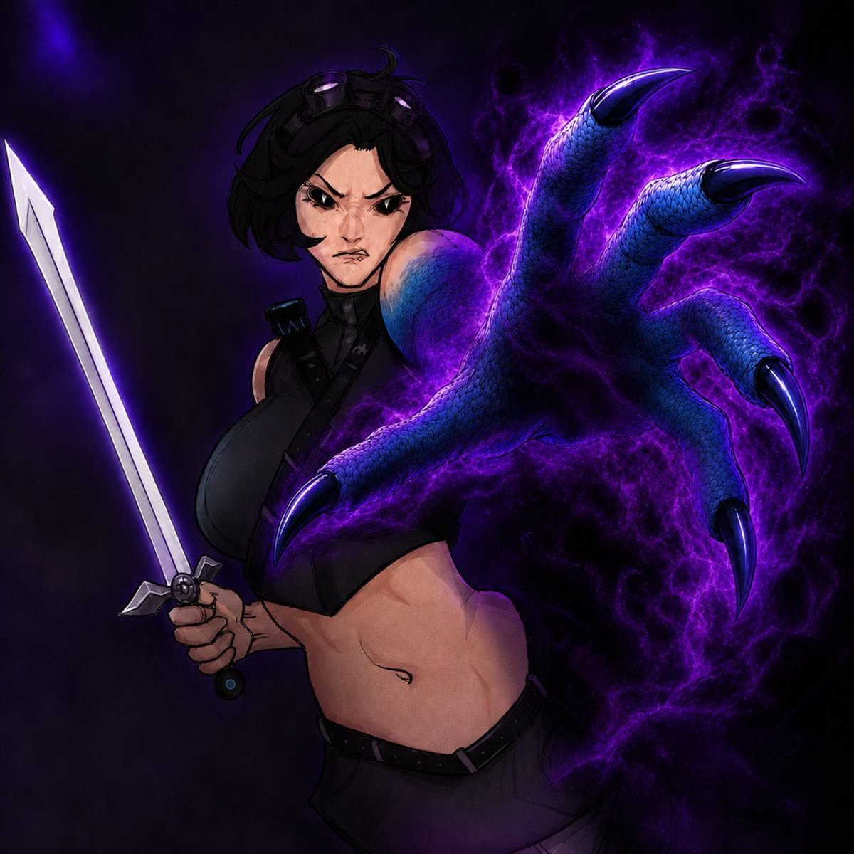 The_Fabled_J's tweet photo. Being a giant, sword wielding, draconic naga able to breathe fire and bend space makes Gemma someone not to be trifled with!
Great commission by @xarif13
#GemmaGrey #Felarya #Naga #OC https://t.co/WjU8byTgSd