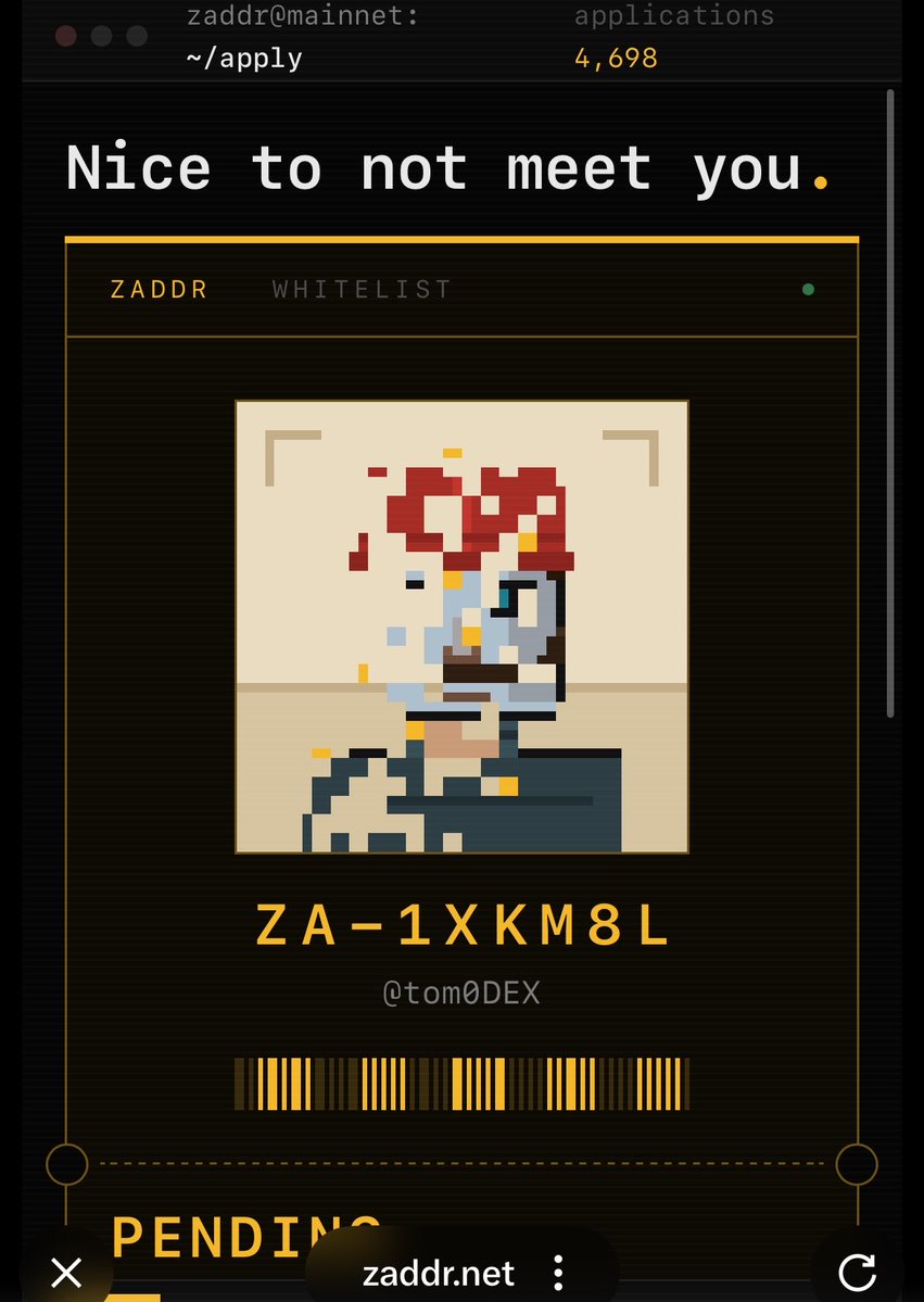 tom0DEX's tweet photo. @zaddrnet still pending...  wen wen wen wen??? https://t.co/oo6A05wiPC