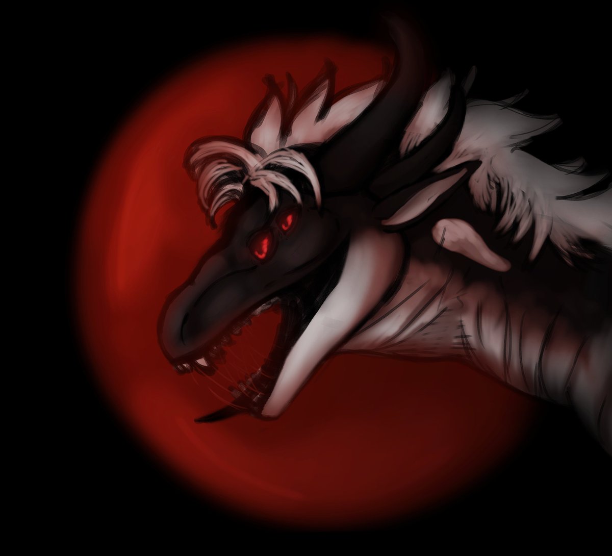 AutumnForestic's tweet photo. Just a little sketch for beautiful person 

#dragon #art #red #moon https://t.co/dGDkHSVHI5