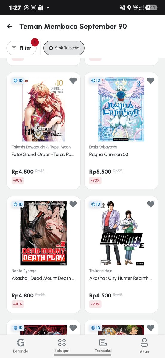 bolamantul's tweet photo. OPEN JASTIP DISKON PROMO WEBSITE MITRA GRAMEDIA UP TO 90% DI GRAMED WAREHOUSE Jakarta

Fee jastip 3.5rb per buku. JASTIP 4 BUKU JADI 3RB PER BUKU. Setelah itu CO by shopee

Cuma bisa weekend jadi harus bersabar.

Update list nanti di grup yaa

https://t.co/wi4Q5XJVE9 https://t.co/NH60gf1sTT