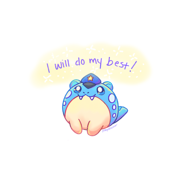 Angelrosestar's tweet photo. Spheal's first day working as a police officer 👮‍♂️

#spheal #pokemon #art https://t.co/AI8RtHTBwa
