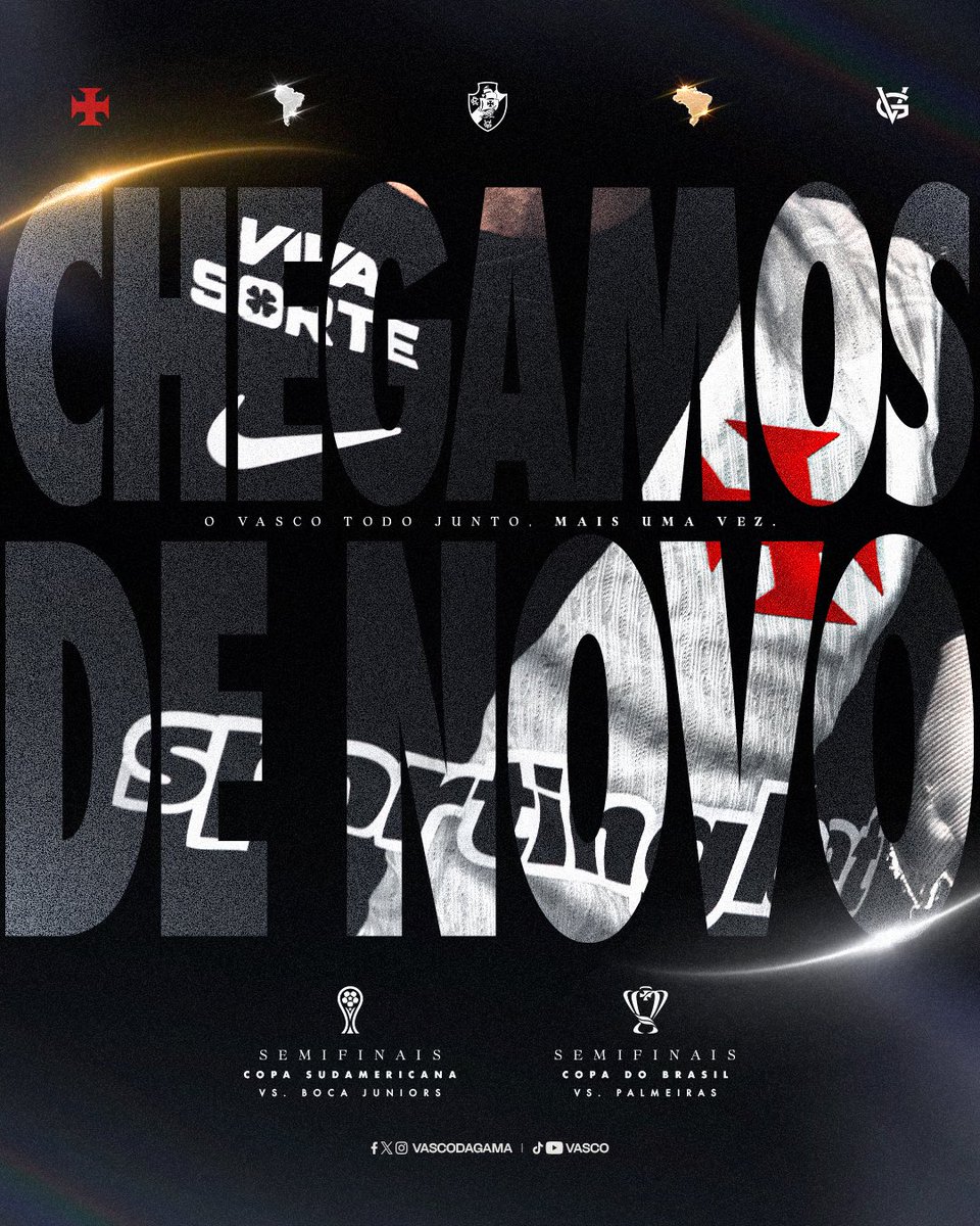 VascodaGama's tweet photo. Chegamos de novo. 

O Vasco todo junto, mais uma vez.

Pela Cruz. Pelas Copas! 💢

#VascoDaGama https://t.co/SaboKKP0C8
