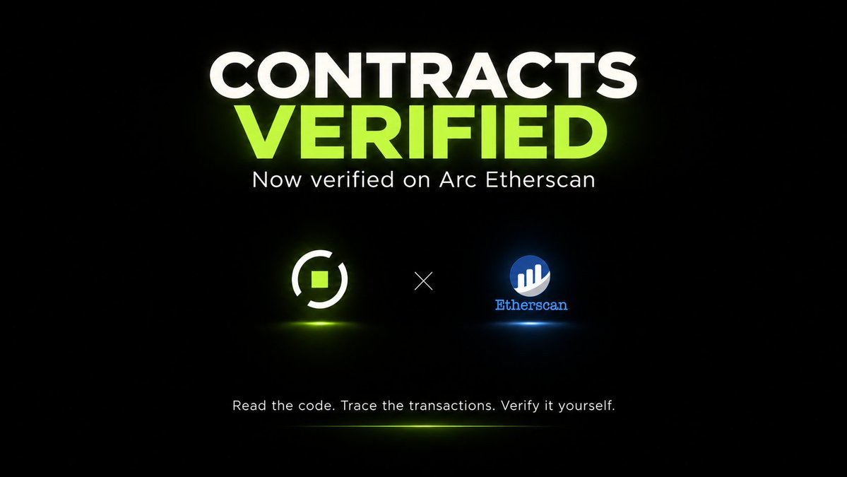 soulessdotfun's tweet photo. Souless contracts are now verified on Arc's @etherscan 

You can now read the code, trace the transactions and verify it yourself.

Souless is onchain, open, and live on Arc.

-Verify- 
Launch Guard Factory: https://t.co/k7dw3iw7ru

Launch Coordinator: https://t.co/K8MTCPli0m https://t.co/6mDmkWbnu3