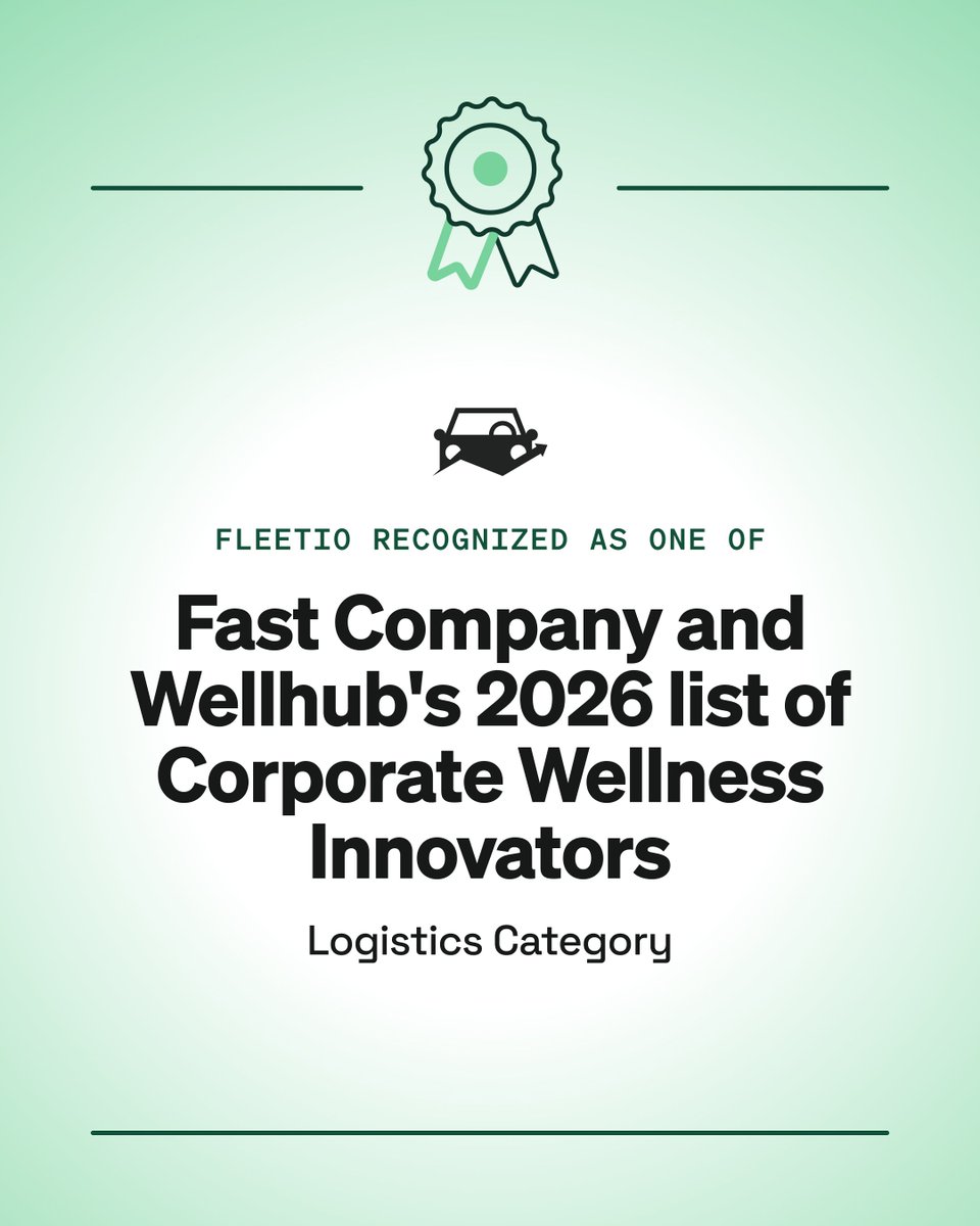 fleetio's tweet photo. Good news for our whole crew. 💚 Fleetio has been named one of @FastCompany and @getwellhub  2026 Corporate Wellness Innovators!

Here’s to flexible, people-first support shaped around real life.

See the full list: https://t.co/Dts5SX2VbT https://t.co/LwEyxJRouE
